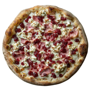 Pizzka s hermelínem a brusinkami