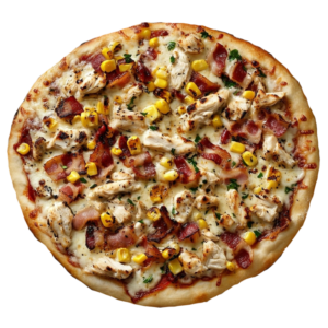 Pizzka s kuřecím masem a kukuřicí